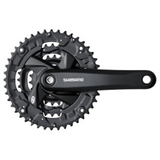 *POGON SHIMANO FC-M371-L, ZA 9-BRZINA, 170MM, 48X36X26TW/O CG, CHAIN CASE COMPATIBLE, CRNI, W/CRANK FIXING BOLT, SHIMANO LOGO, IND.PACK